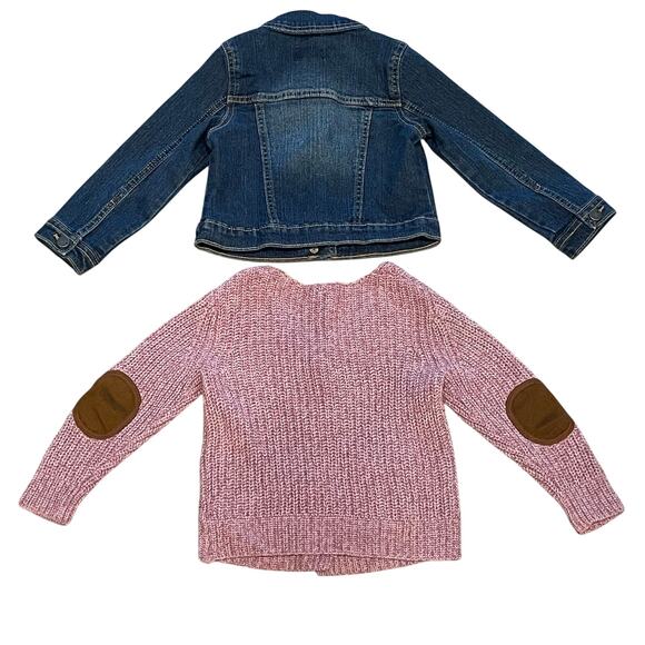 Girls Sweater Size 3T Clothing Mixed Lot of 2 Denim Jacket Toddlers Fall Casual - Picture 2 of 8